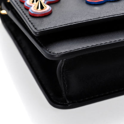 Fendi Vitello Liberty Fun Fair Metal Studded Tube Wallet on Chain Black Multicolor 5 of 8