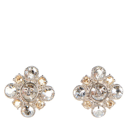 Chanel Crystal CC Earrings Silver 1 of 5
