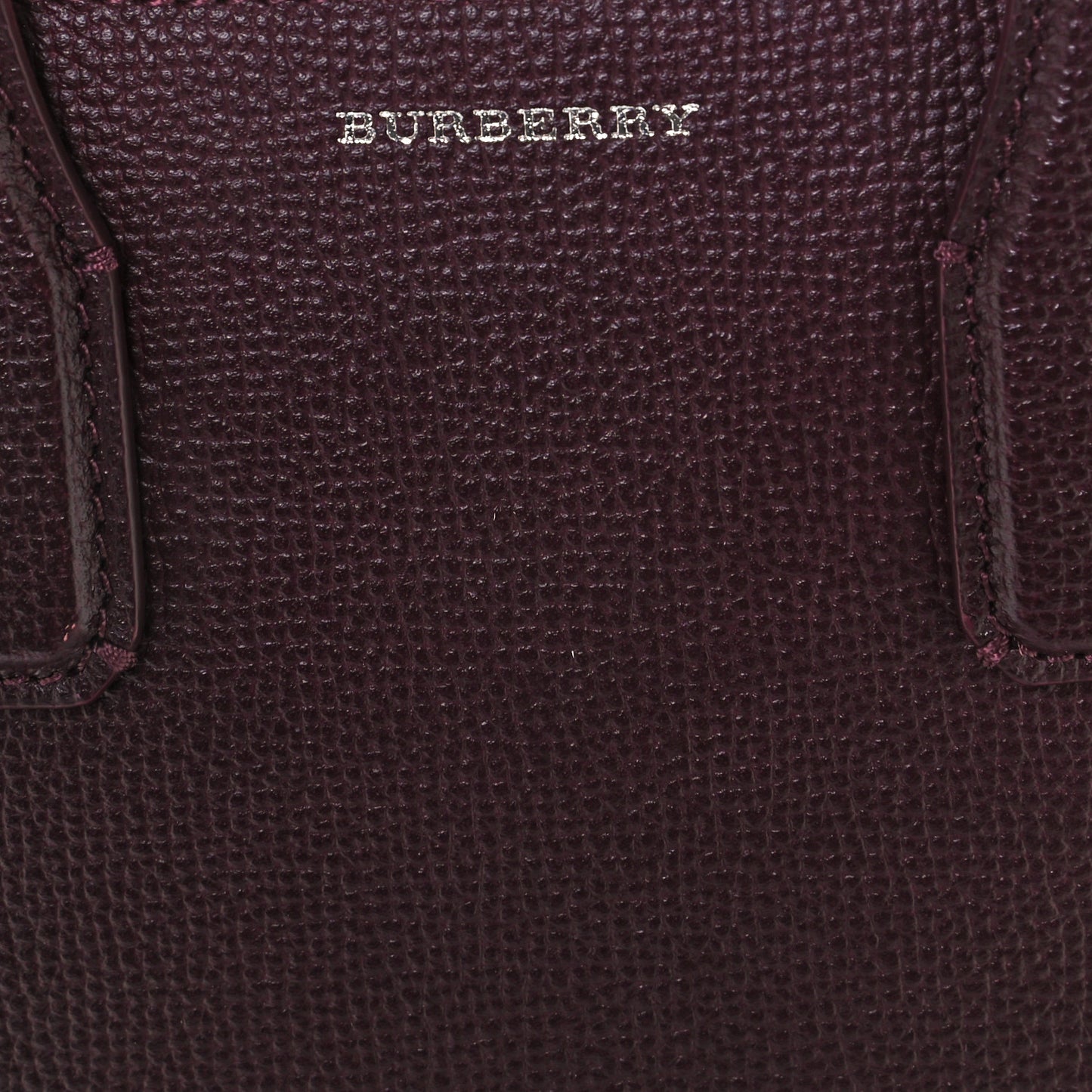Derby Calfskin House Check Small Banner Tote Mahogany Red