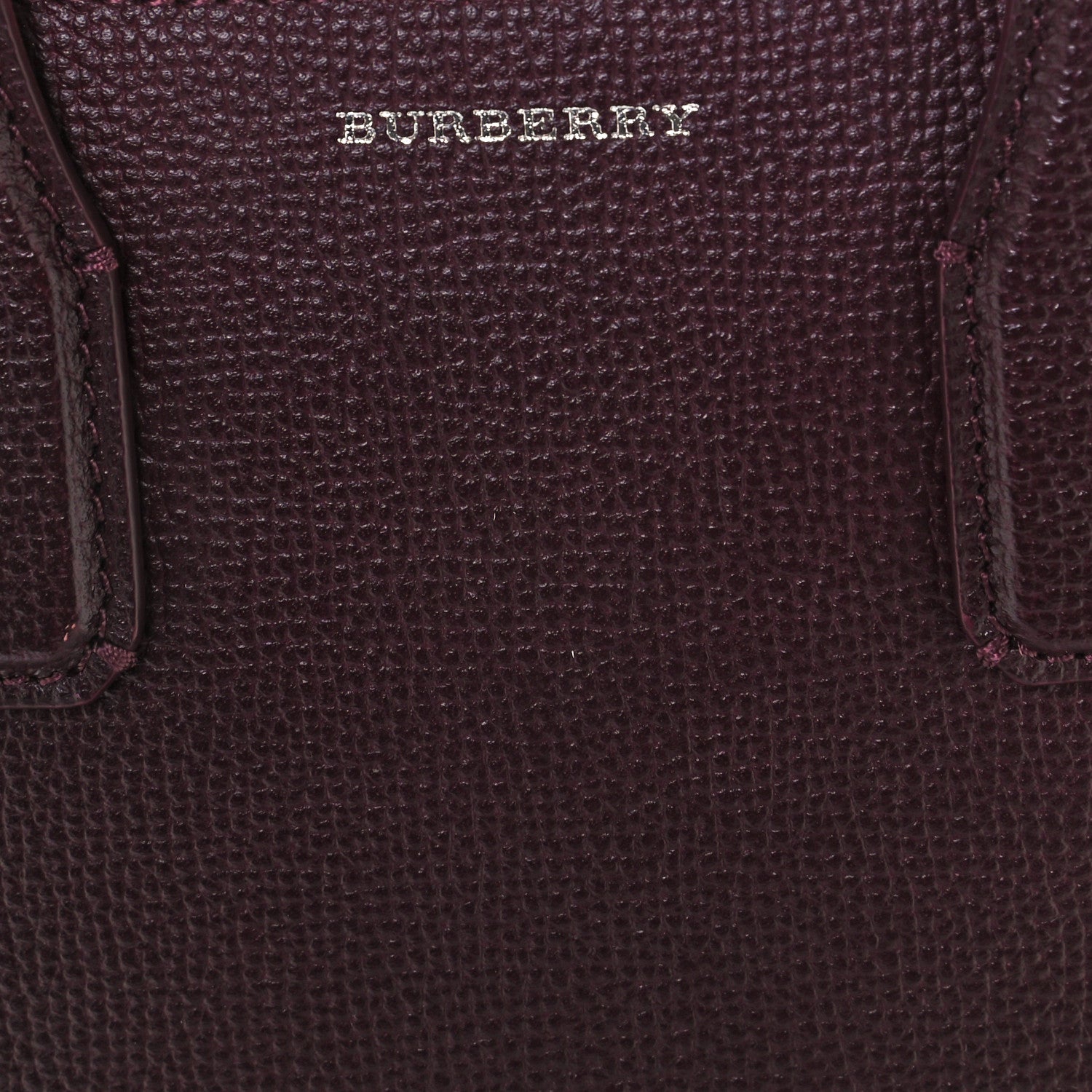 Burberry Derby Calfskin House Check Small Banner Tote Mahogany Red 7 of 11