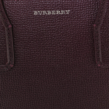 Burberry Derby Calfskin House Check Small Banner Tote Mahogany Red 7 of 11