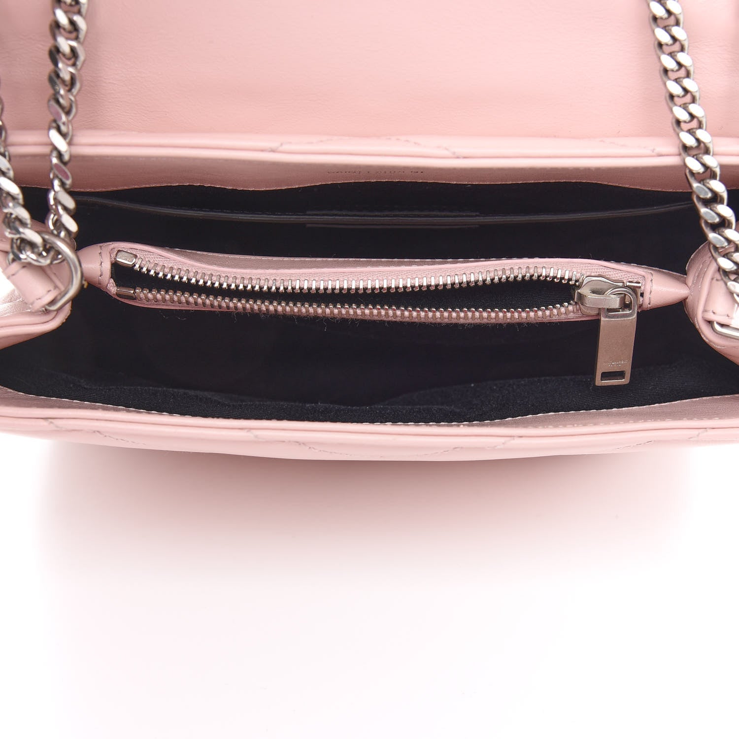 Saint Laurent Calfskin Y Quilted Monogram Small Loulou Chain Satchel Rose Antic 5 of 13