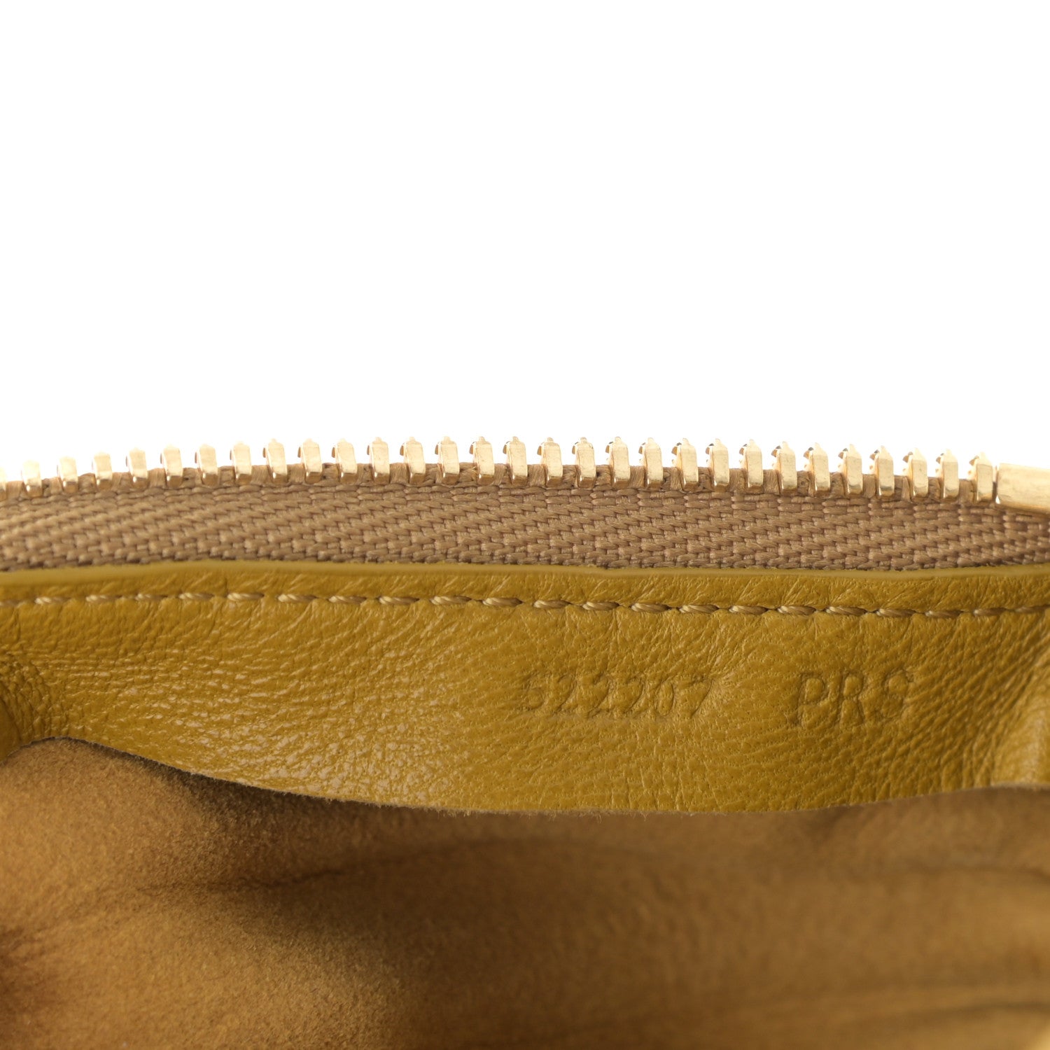 Loewe Lambskin Pleated Bracelet Pouch Shoulder Bag Ochre 6 of 10