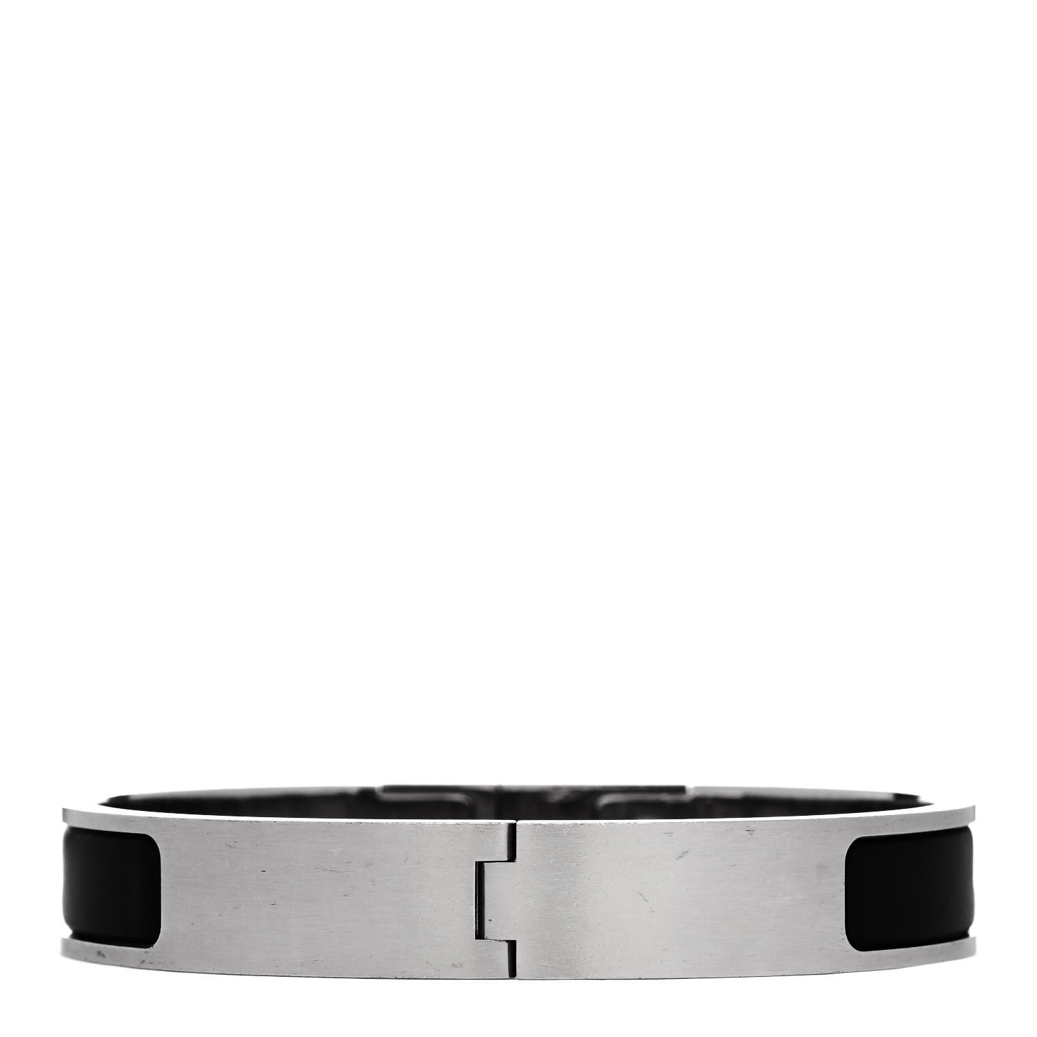 Hermes Matte Enamel Mens Kelly Bracelet T5 Black 3 of 4