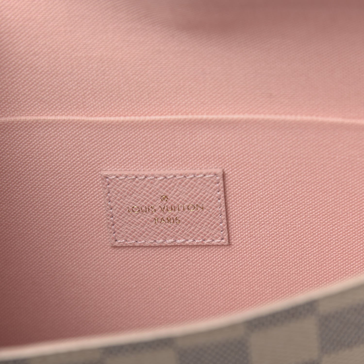 Louis Vuitton Damier Azur Pochette Felicie Chain Wallet Rose Ballerine 9 of 11