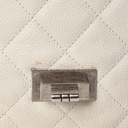 Chanel Caviar Quilted Jumbo Single Flap Bijoux Chain Ivory 12 of 17