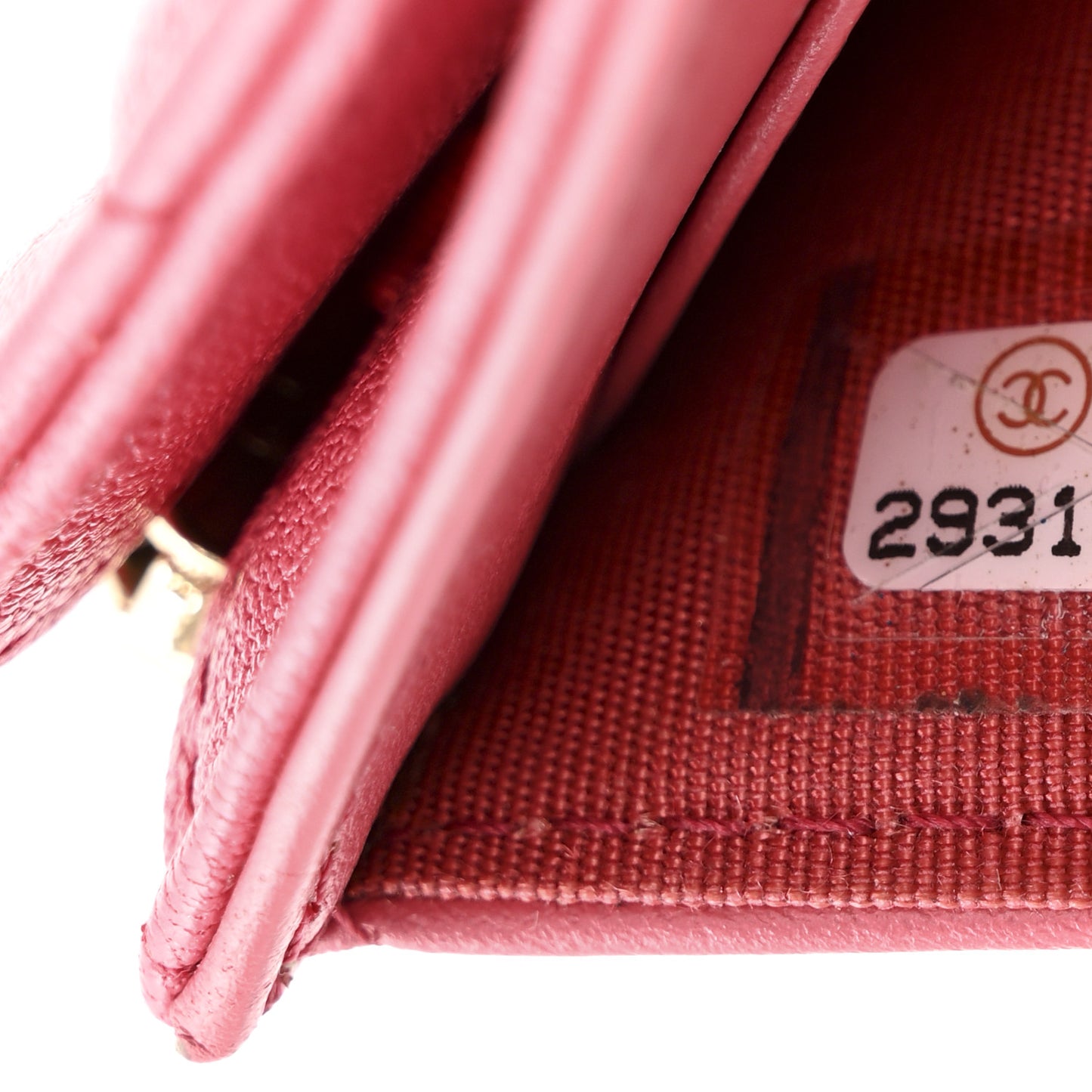 Lambskin Quilted Chanel 19 Small Flap Wallet Pink