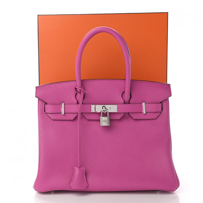 Hermes Taurillon Clemence Birkin 30 Magnolia 11 of 11