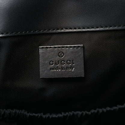 Gucci GG Supreme Monogram Web Messenger Diaper Bag Black Grey 7 of 12