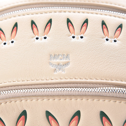 MCM Lambskin Star Eyed Bunny Mini Backpack Natural 7 of 12