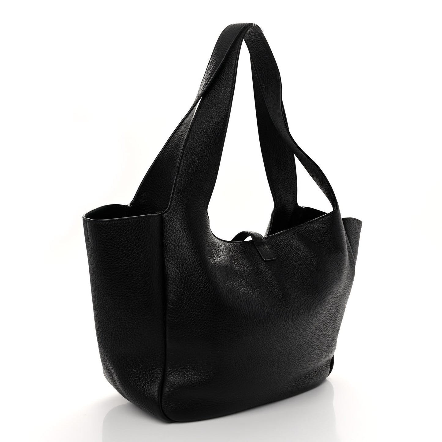 Grained Deerskin Bea Tote Black
