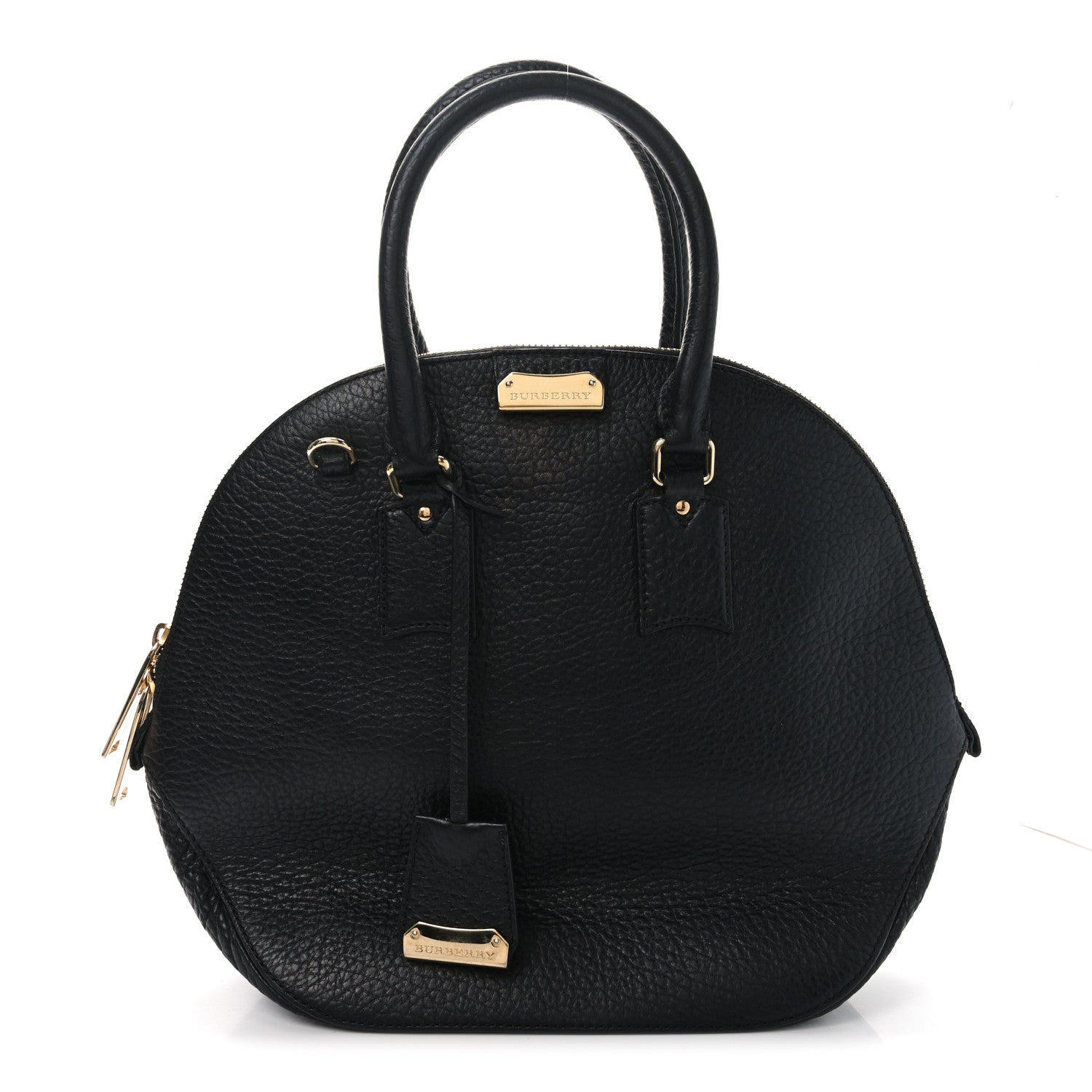 Burberry Heritage Grain Medium Orchard Bowling Bag Black 1 of 9