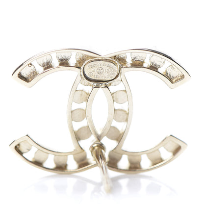 Chanel Crystal CC Earrings Gold 4 of 5