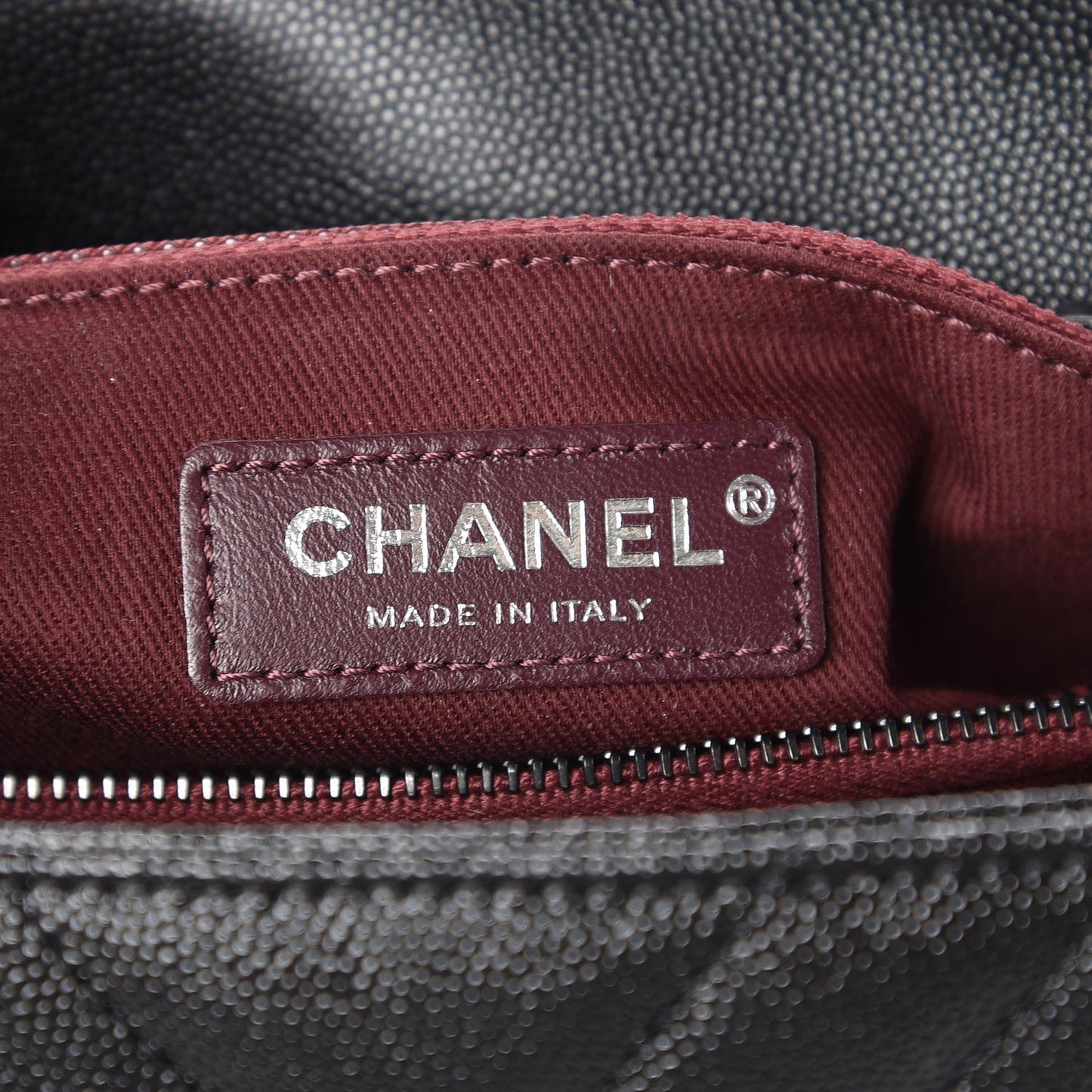 Caviar Chevron Quilted Small Coco Handle Flap So Black