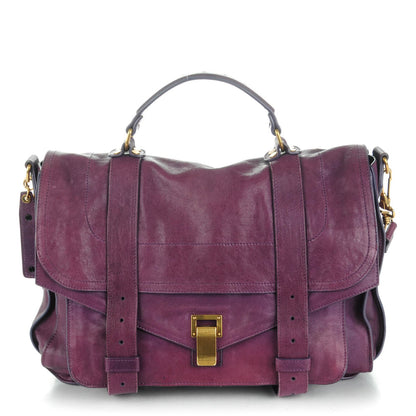 Proenza Schouler Lambskin Large PS1 Satchel Plum 1 of 8