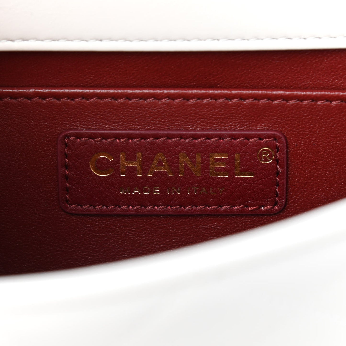 Calfskin Quilted Perfect Fit Flap White