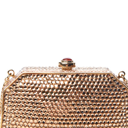 Judith Leiber Swarovski Crystal Minaudiere Clutch Gold 7 of 9