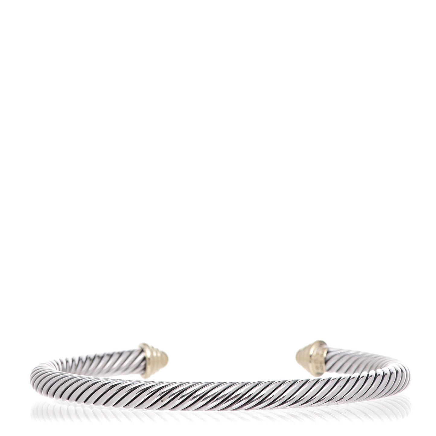 Sterling Silver 14K Yellow Gold 5mm Cable Classics Bracelet