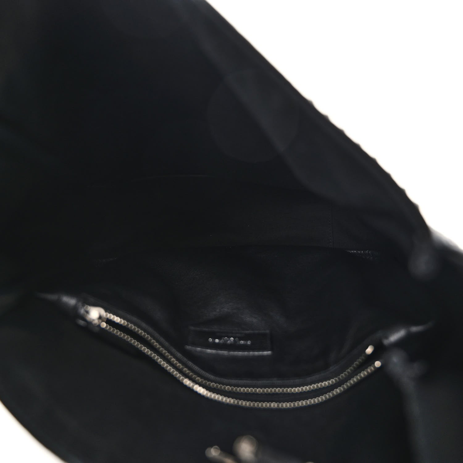 Saint Laurent Cotton Studded Le 5 A 7 Soft Hobo Black 5 of 10