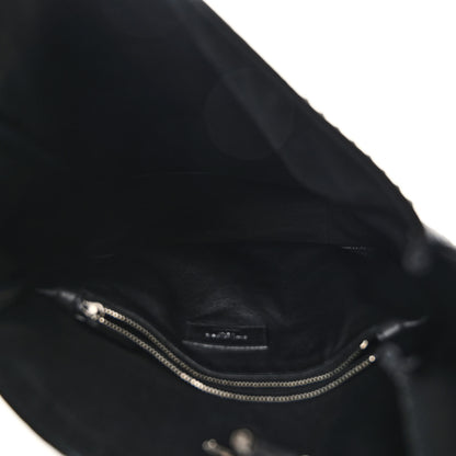 Saint Laurent Cotton Studded Le 5 A 7 Soft Hobo Black 5 of 10