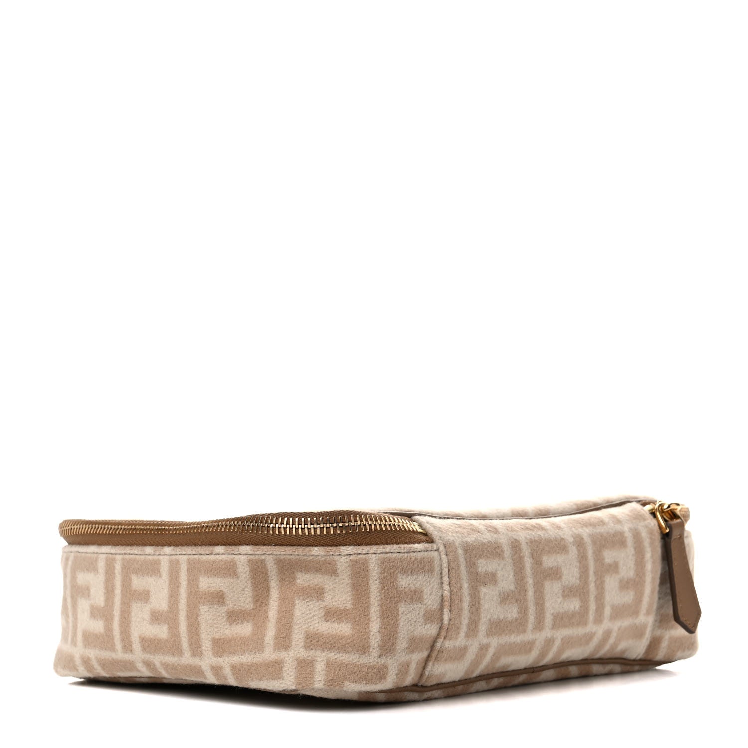 Fendi Wool FF 1974 Organizer Beige Cammello Sand 3 of 11