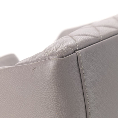 Chanel Caviar Quilted Grand Shopping Tote GST Light Grey 8 of 20
