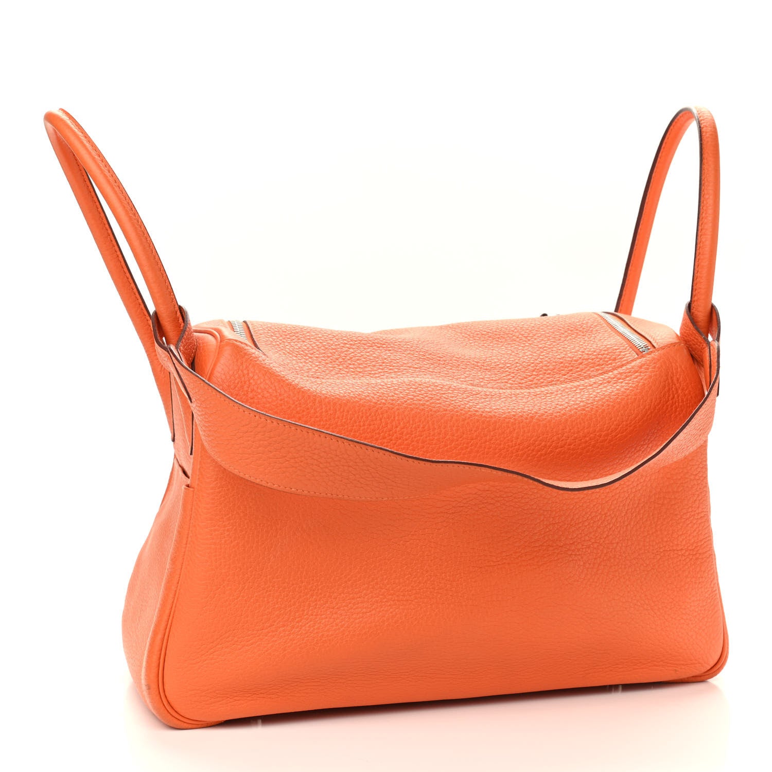 Hermes Taurillon Clemence Lindy 34 Orange 2 of 9