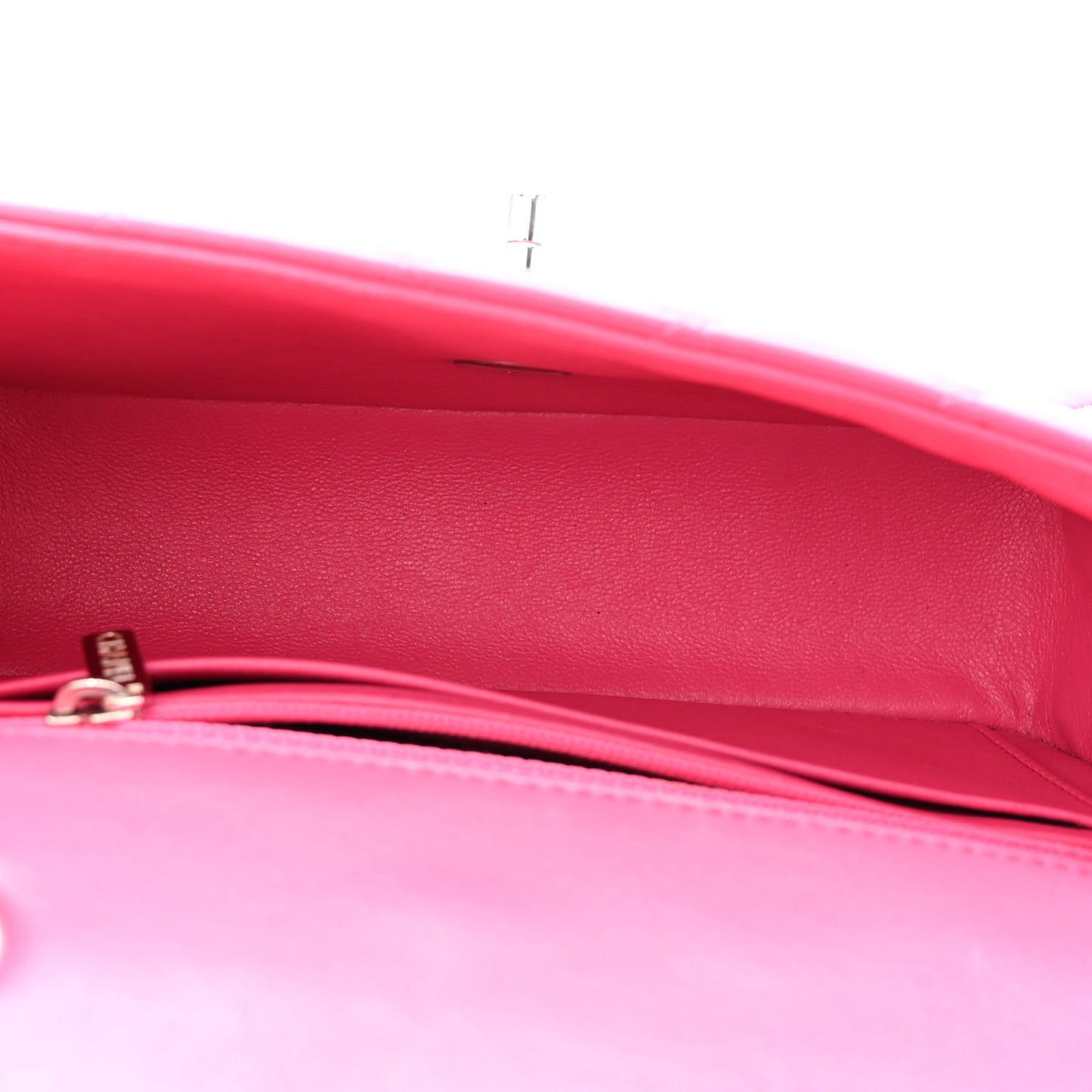 Lambskin Quilted Mini Rectangular Flap Fuchsia