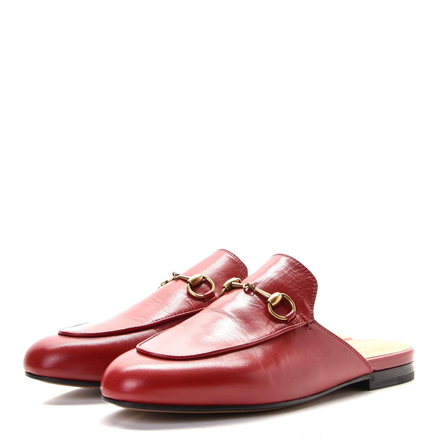 Gucci Malaga Kid Womens Princetown Slippers 38 Hibiscus Red 2 of 11