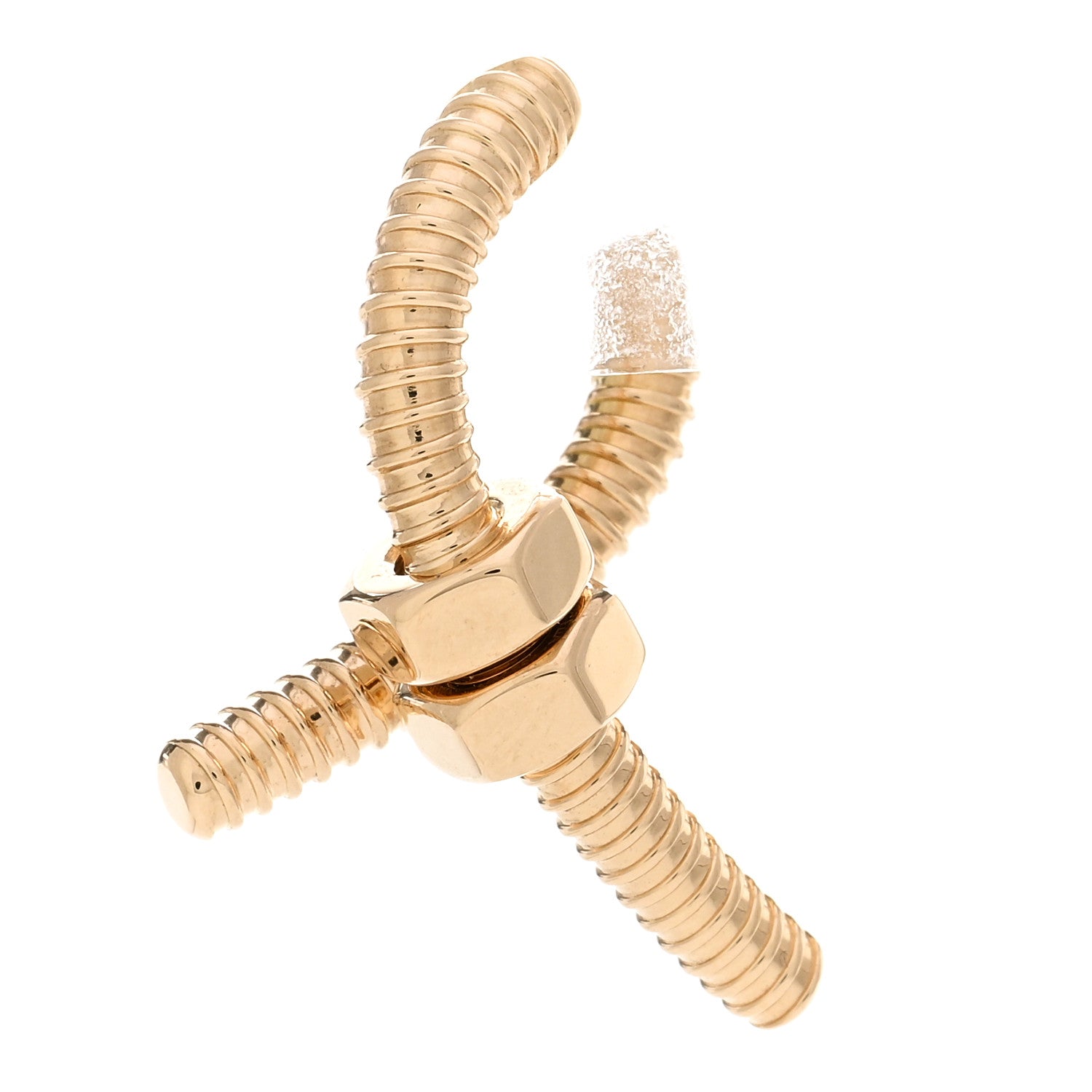 Cartier 18K Yellow Gold Ecrou Single Left Earring 1 of 4