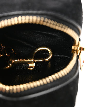 Saint Laurent Suede Lambskin Jaime Cube Charm Keychain Black 5 of 6