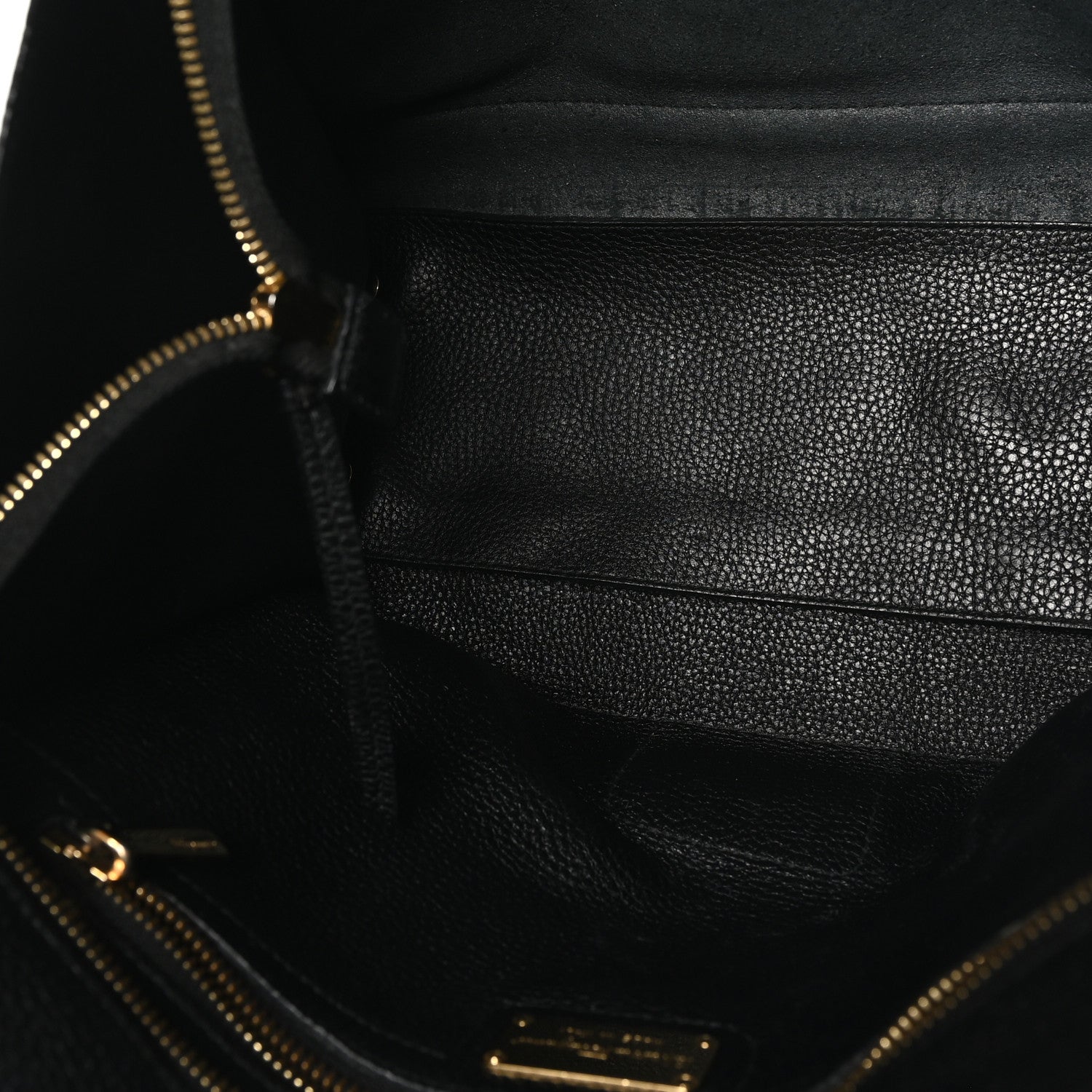 Salvatore Ferragamo Hammered Calfskin Double Handle Large Amy Tote Black 5 of 9