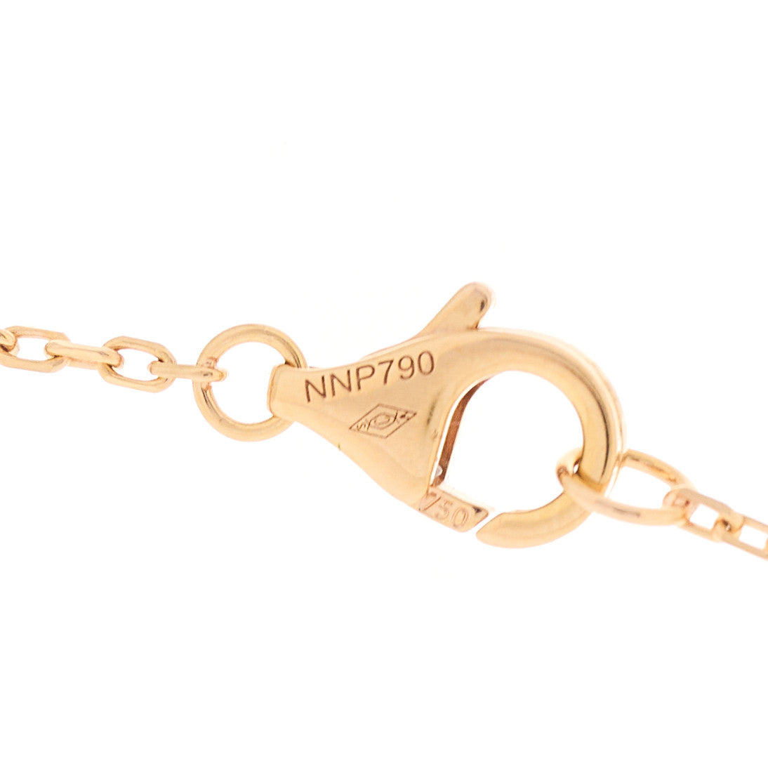18K Pink Gold Diamond Juste Un Clou Paved Pendant Necklace