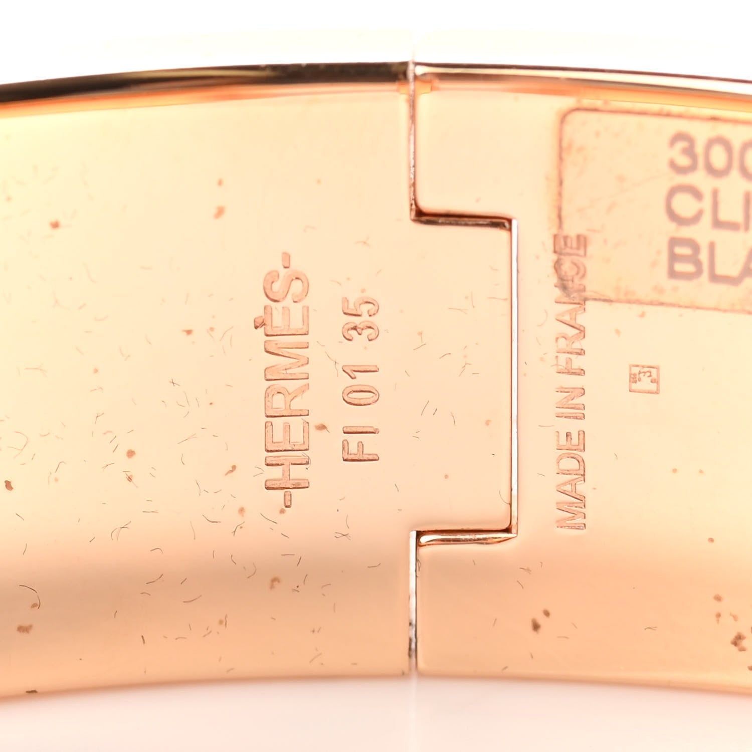 Hermes Enamel Wide Clic Clac H Bracelet GM White 4 of 5