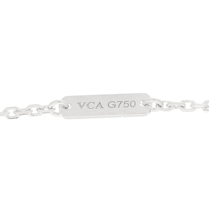 Van Cleef & Arpels 18K White Gold Mother Of Pearl Vintage Alhambra Pendant Necklace 4 of 5