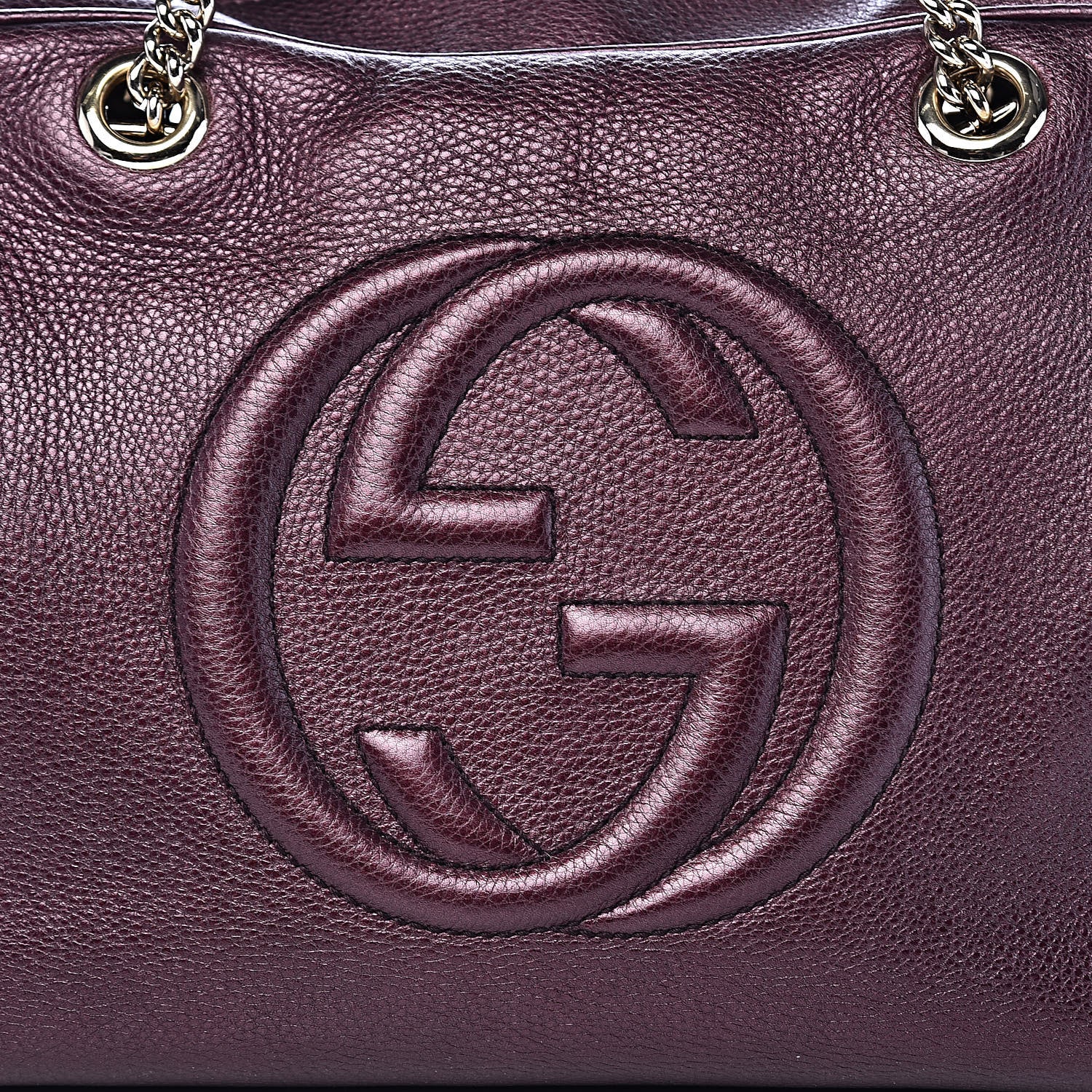 Gucci Metallic Cellarius Calfskin Medium Soho Bowler Classic Burgundy 15 of 15