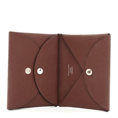 Hermes Epsom Calvi Duo Card Case Terre 5 of 8