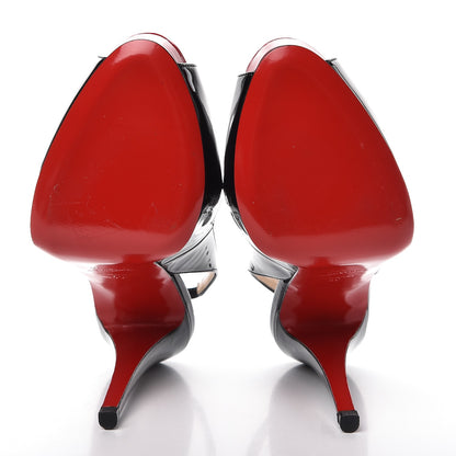 Christian Louboutin Patent Private Number 120 Pumps 40 Black Red 5 of 10