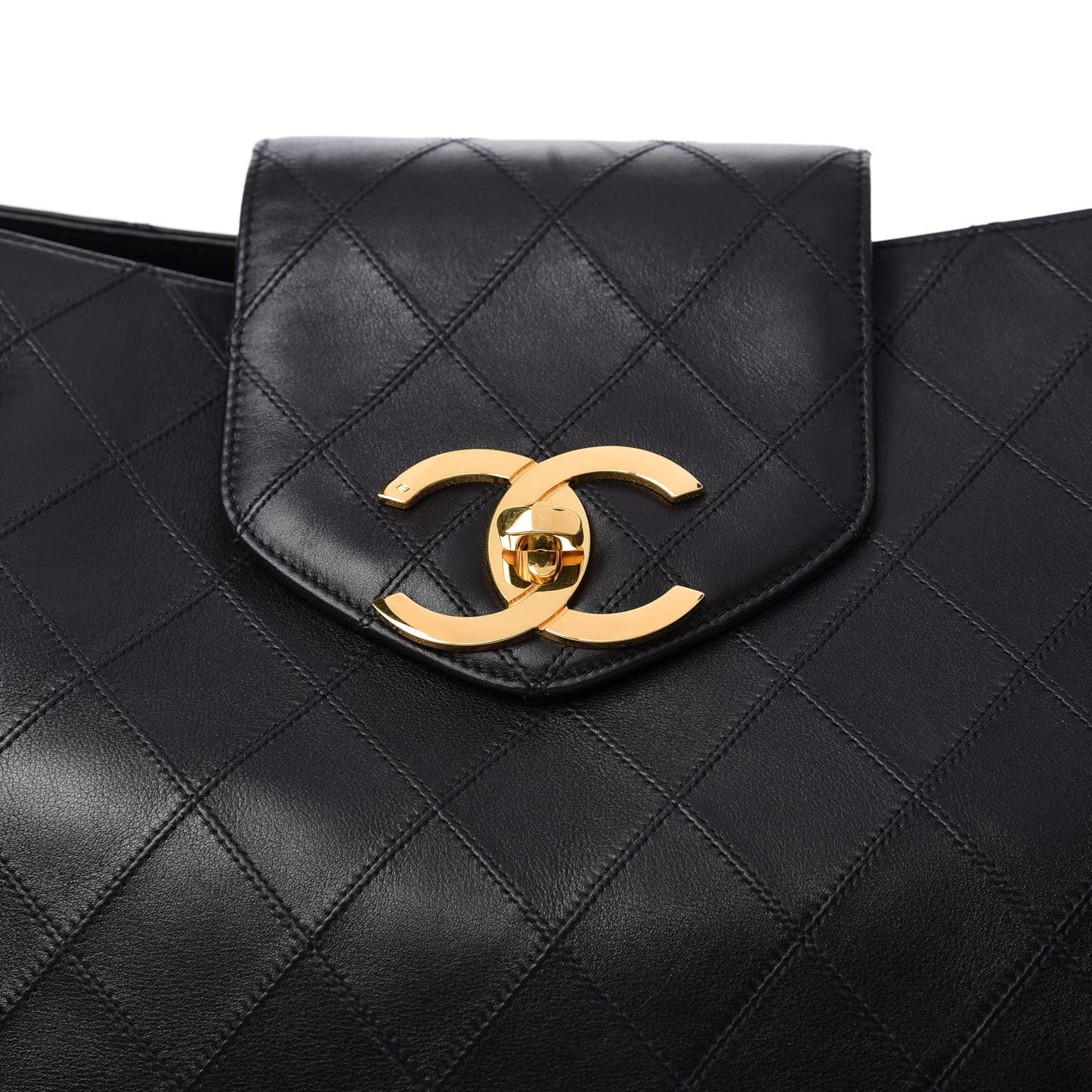 Calfskin Stitched XL Weekender Black