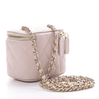 Chanel Caviar Quilted Mini Vanity Case With Chain Light Pink 3 of 11
