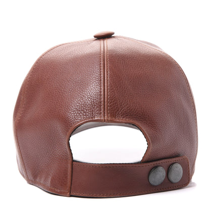 Hermes Grained Calfskin Mens Hat 60 Brown 4 of 8