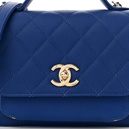 Chanel Caviar Quilted Small Business Affinity Flap Dark Blue 7 of 10