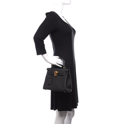 Hermes Togo Kelly Retourne 25 Black 3 of 11