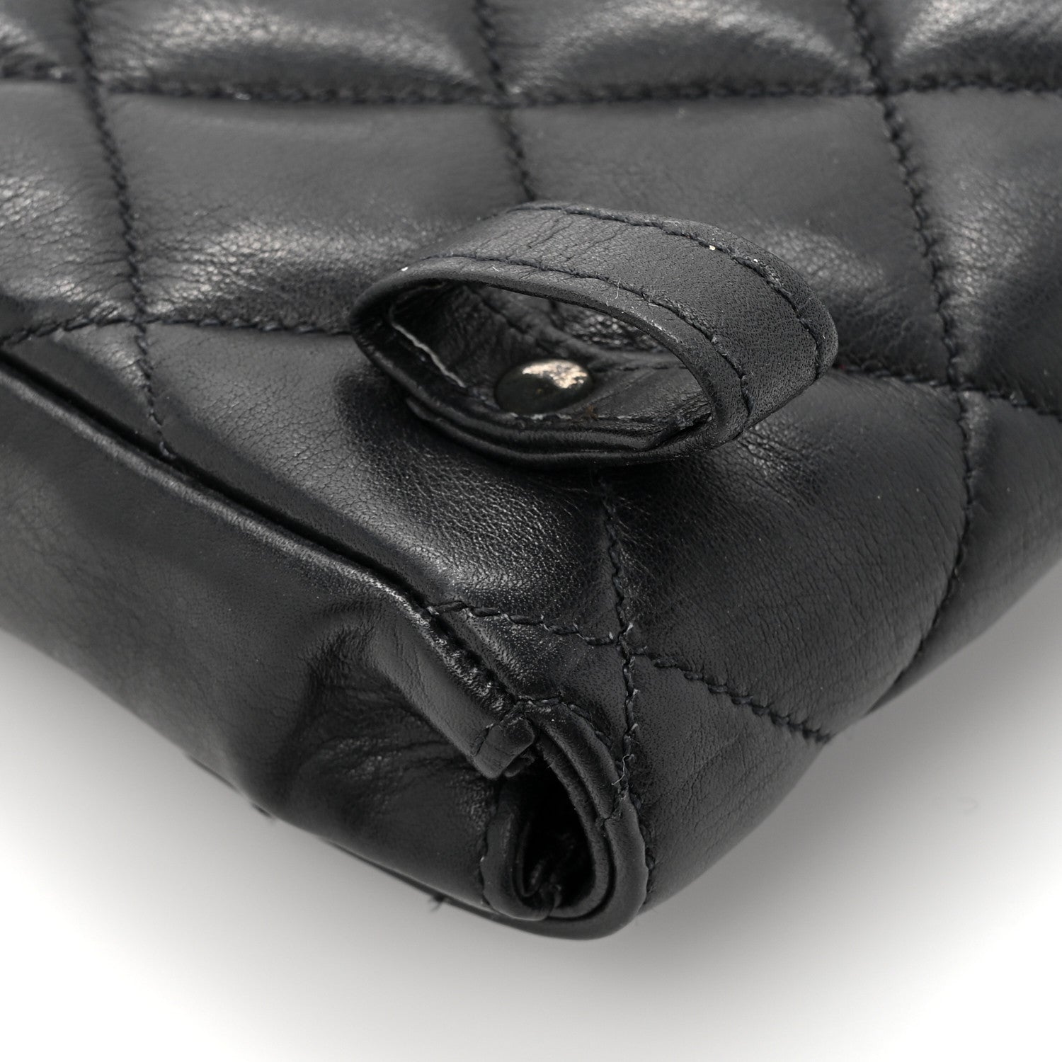 Chanel Lambskin Quilted Flap Waist Belt Bag 70 28 Black 11 of 11