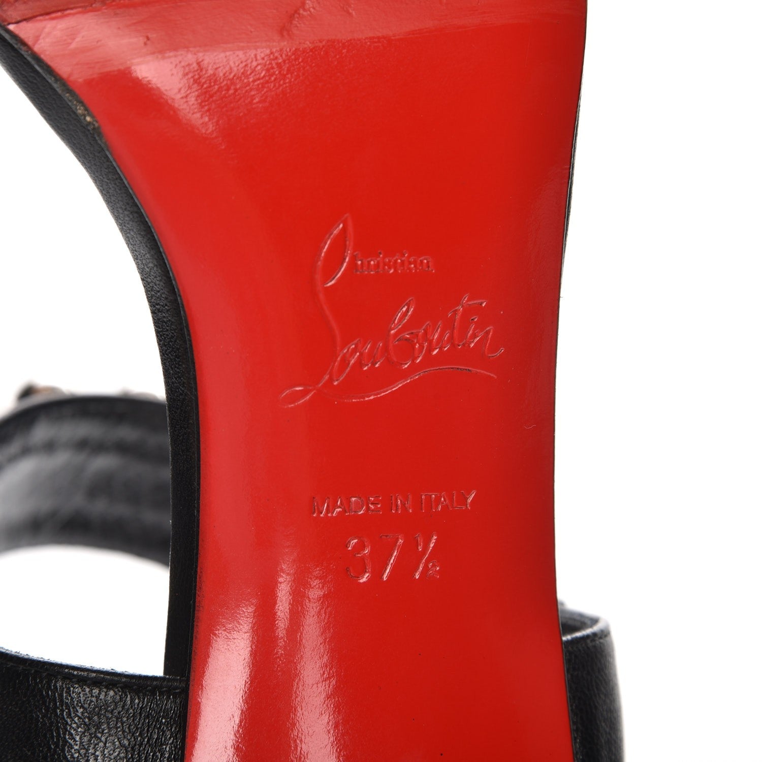 Christian Louboutin Shiny Nappa Pyrabubble 70 Sandals 37.5 Black 6 of 9