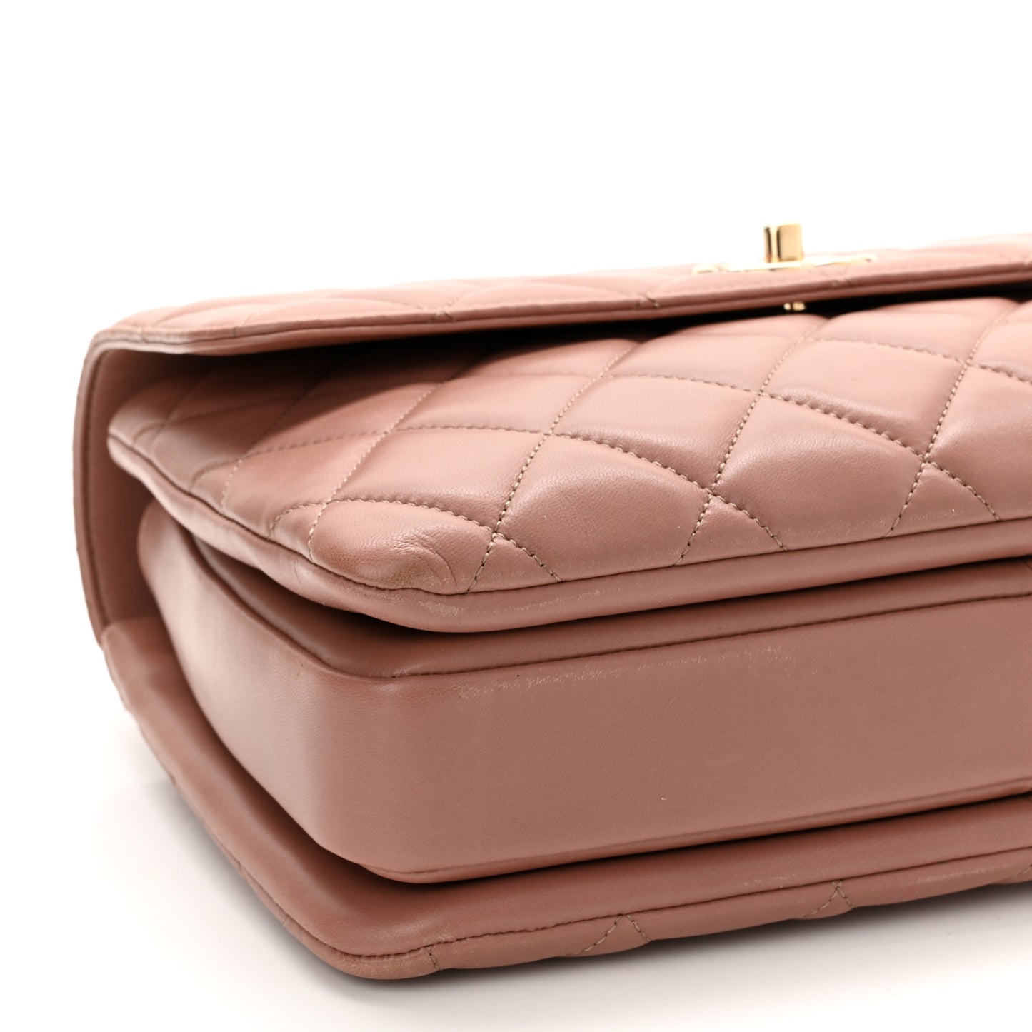 Lambskin Quilted Medium Trendy CC Flap Dual Handle Bag Pink