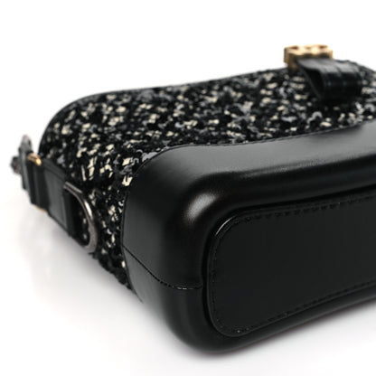Chanel Tweed Sequin Calfskin Small Gabrielle Hobo Beige Black 8 of 9
