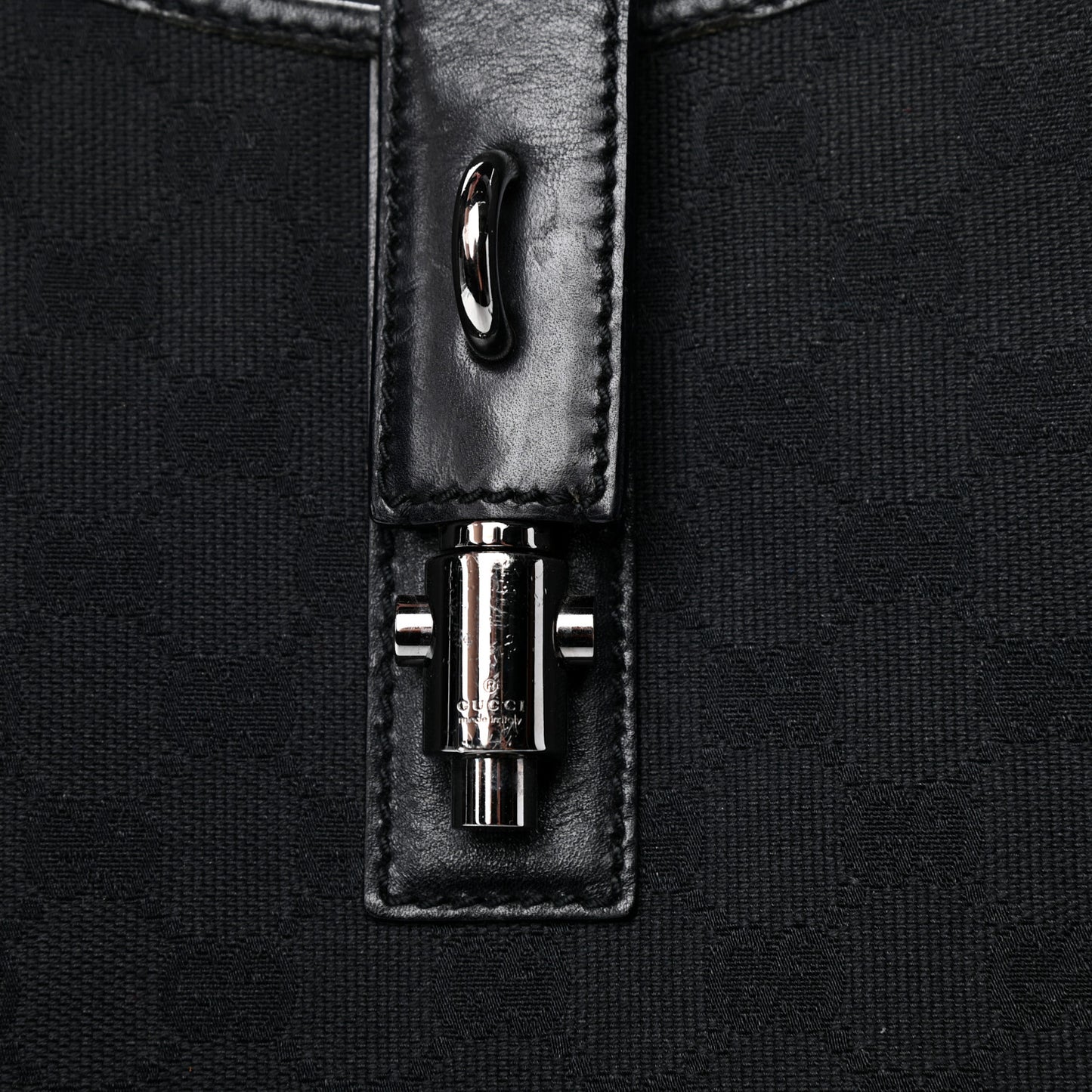 Monogram Piston Shoulder Bag Black
