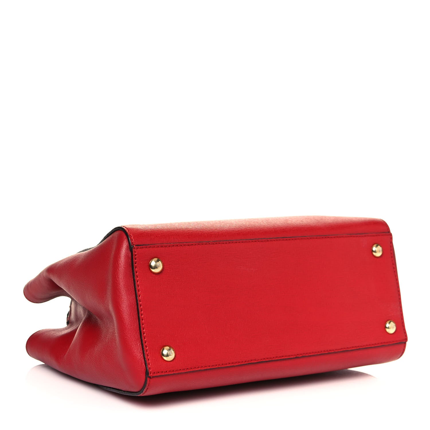Fendi Vitello Elite Flamingo Petite 2Jours Tote Mattone 4 of 13