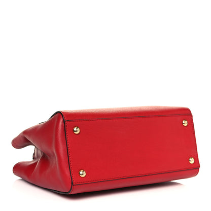 Fendi Vitello Elite Flamingo Petite 2Jours Tote Mattone 4 of 13